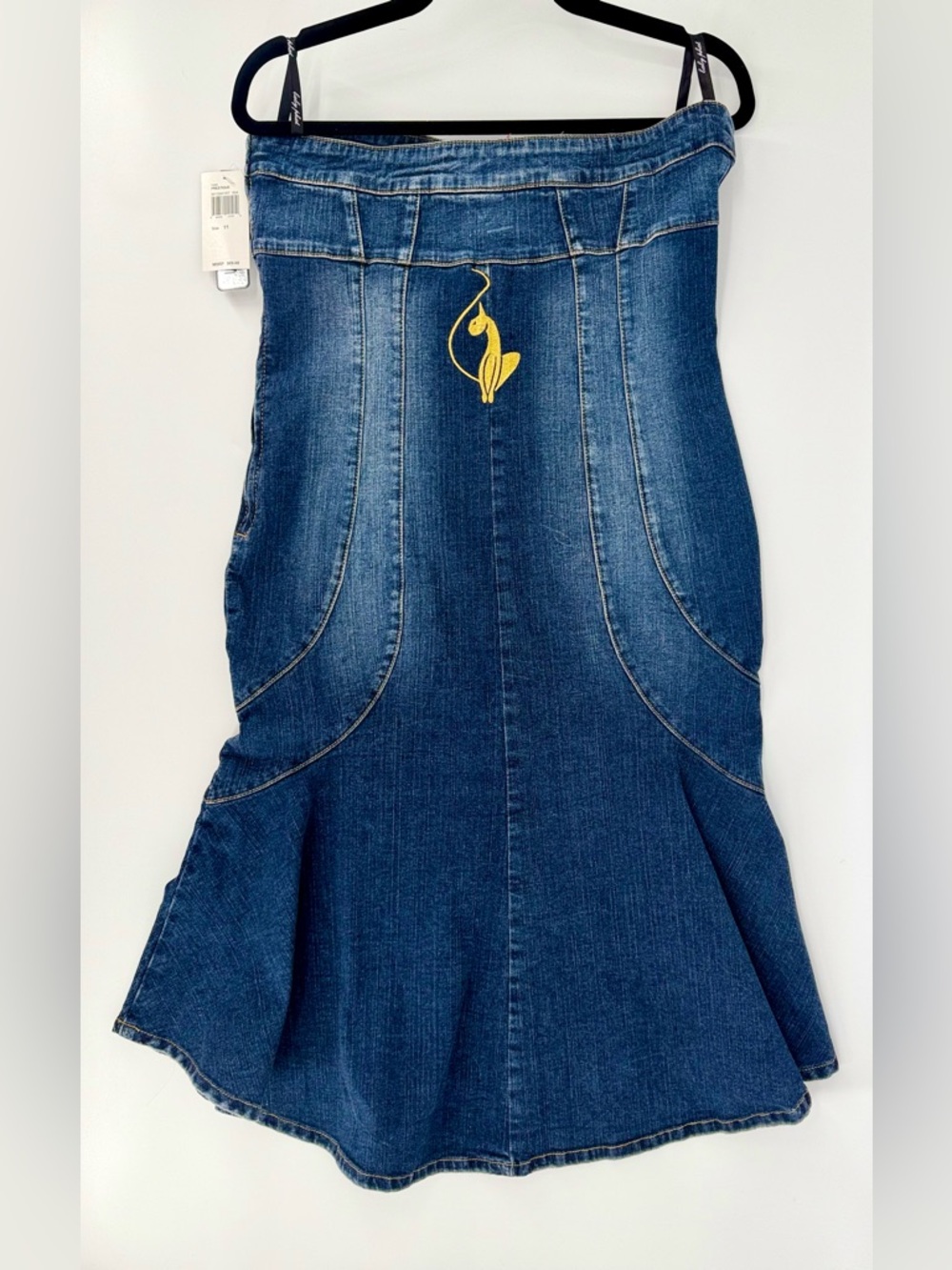 NWT Baby Phat Denim Strapless Dress Size 11 Y2K Kimora Lee Simmons Jean Dress - Picture 10 of 12